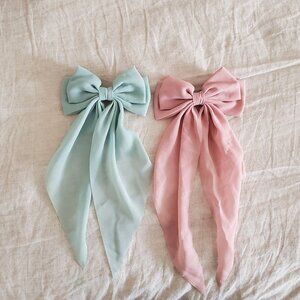 Long Tail Hair Bow Clips (2 pc)